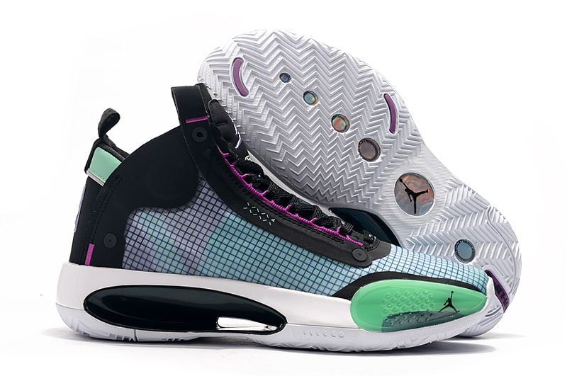 Air Jordan 34 Black Pink Green White Shoes